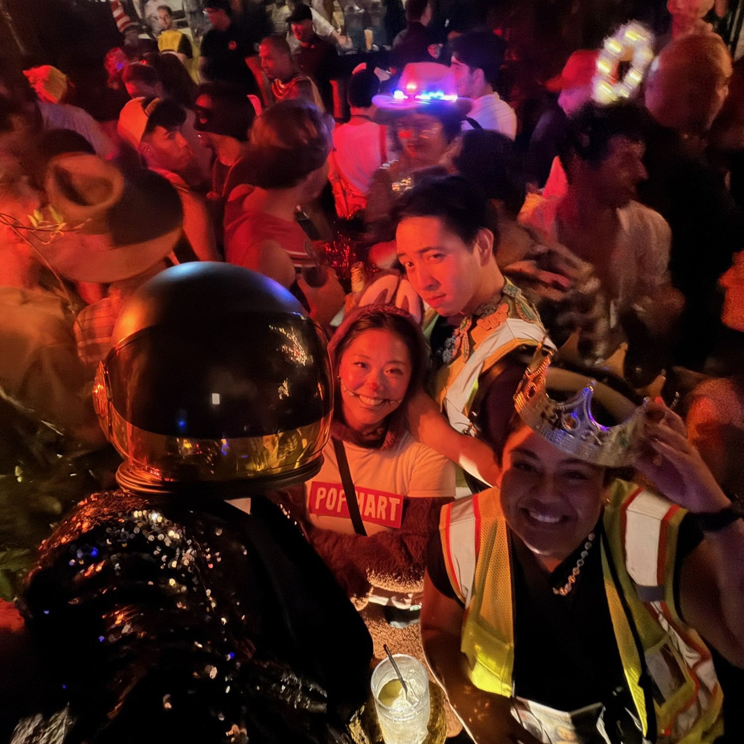 Another fun Halloween with Trevor as 1/2 of Daft Punk, Victoria as a Labubu, and Resa and Chris as French Art Heist duo.