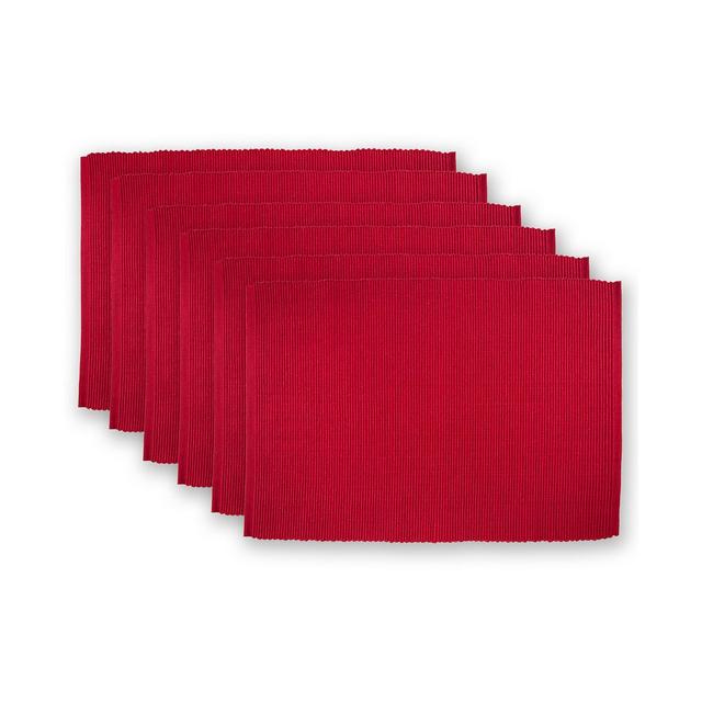 Cardinal Ribbed Placemat, Set of 6