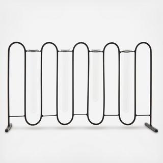 Glass Test Tube Vases with Metal Stand