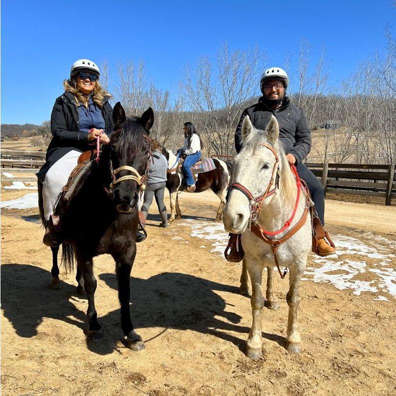 Our first horse-riding adventure, where Mrugami and the horse agreed to disagree on who was in charge!