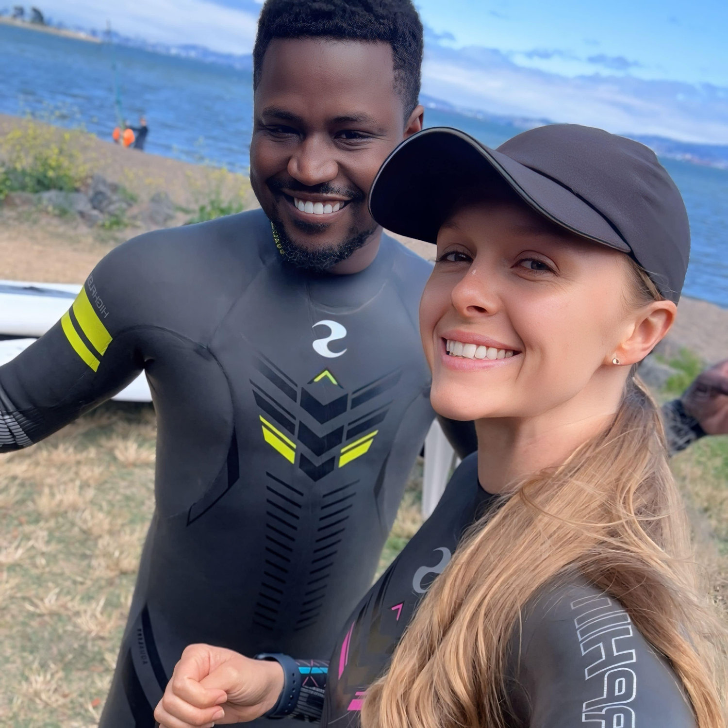 Having a blast windsurfing