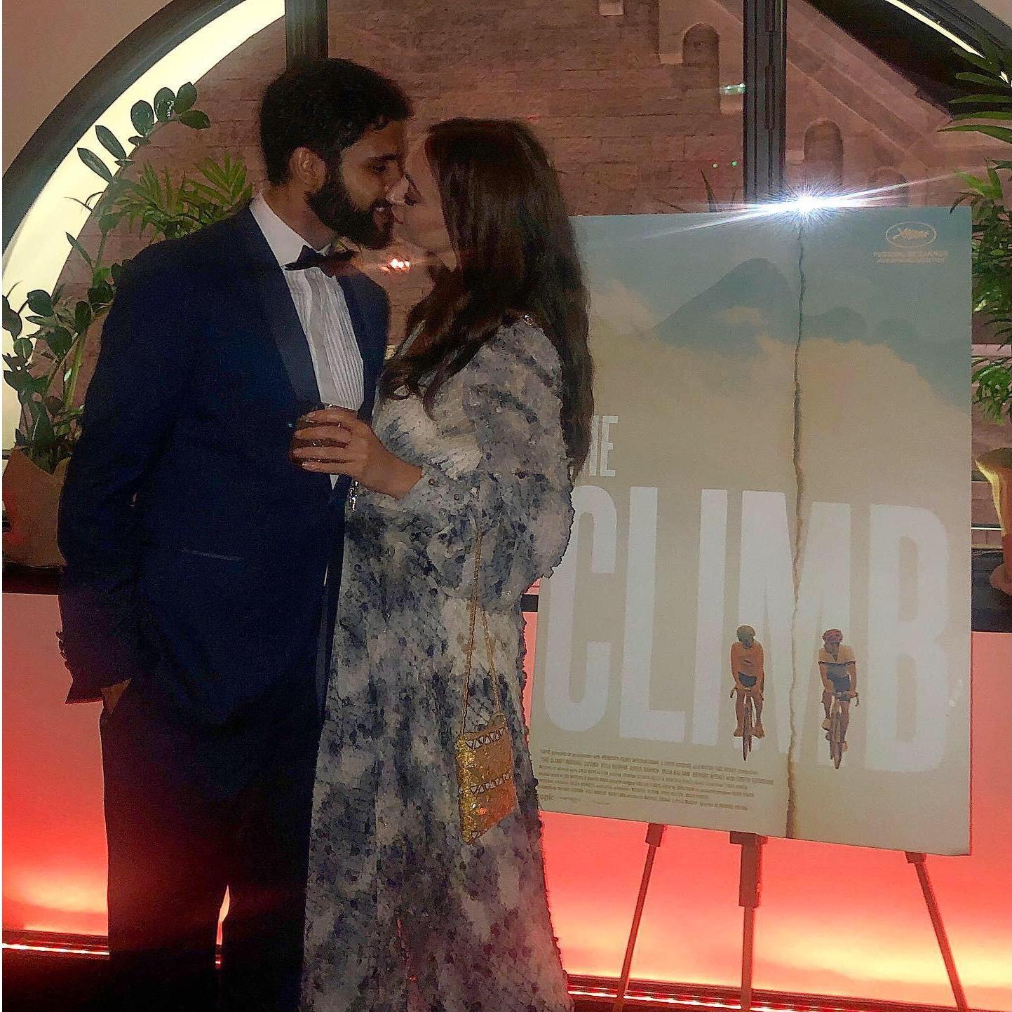 Afterparty at Cannes for "The Climb." Babak trekked all the way to France to be Eden's moral support for this crazy film festival!