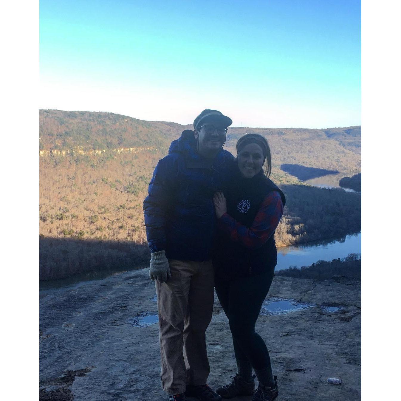 The proposal on a hike in Chattanooga, TN :)