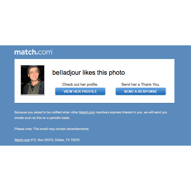 Love at first match.com photo like.