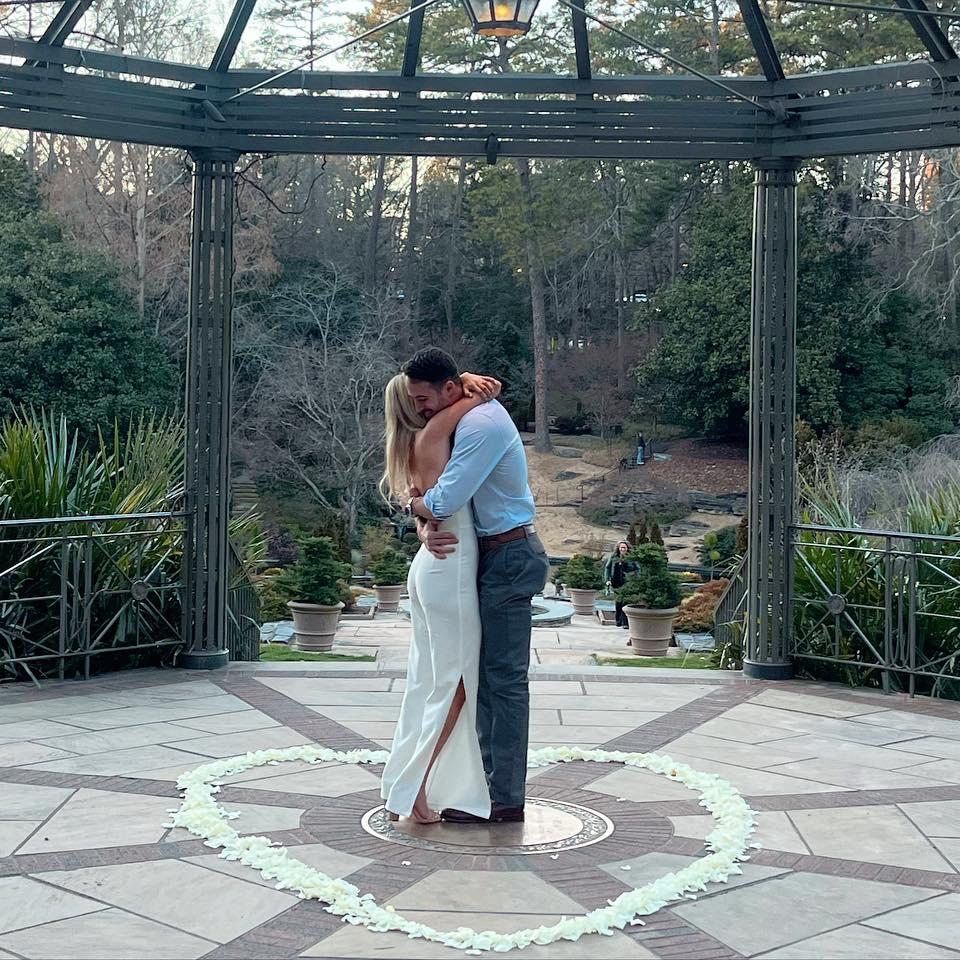 Our engagement at Duke Gardens! Best day of our lives!