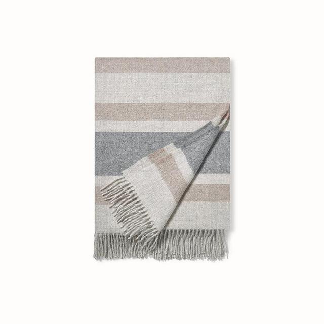 Alpaca Stripe Throw Blanket