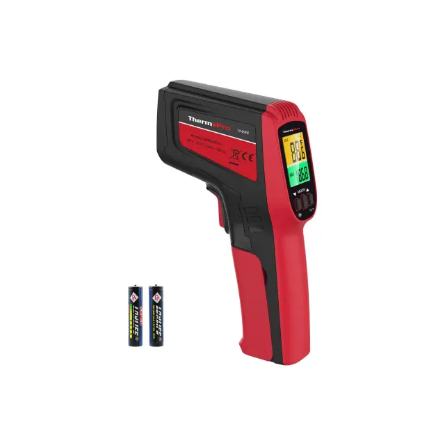 ThermoPro TP450W Dual Laser Temperature Gun for Cooking, Digital Infrared Thermometer for Pizza Oven Grill, Laser Thermometer Gun