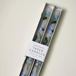 Villa Handpainted Taper Candles, Set of 2