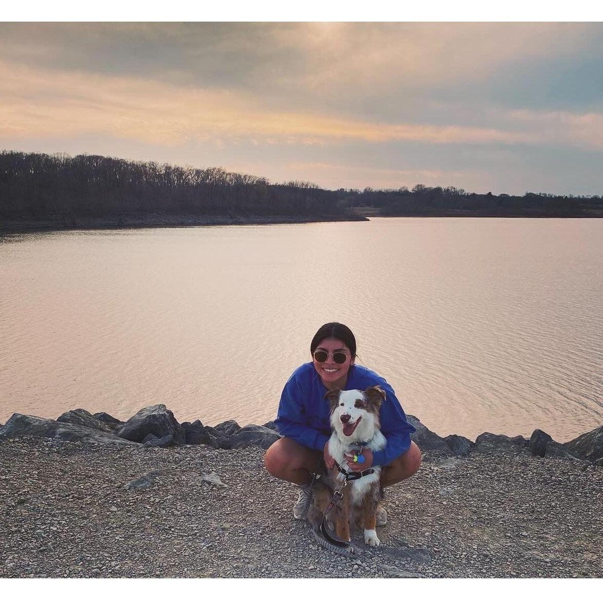 One of many walks with Koda