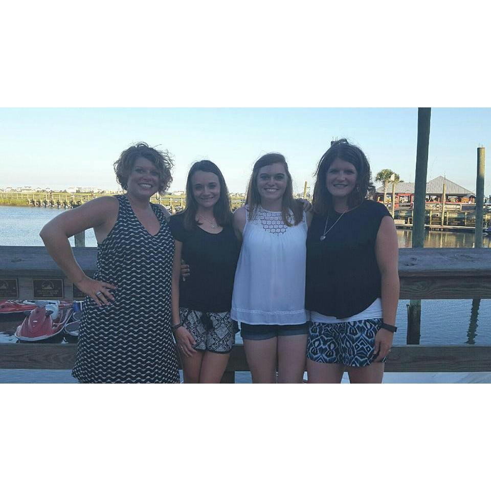 Olivia with her cousins on a beach trip - 2015