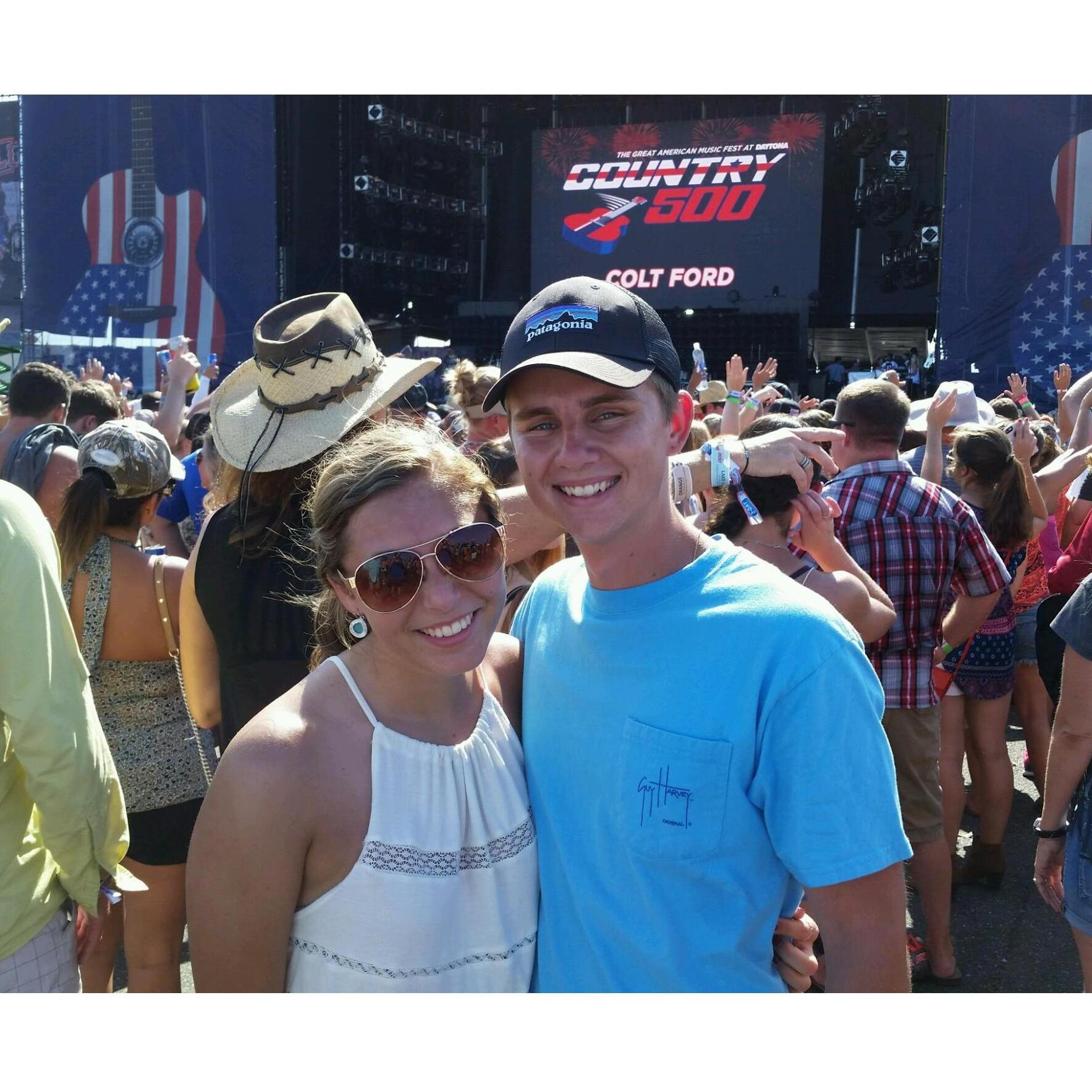 Singing and Dancing the night away at a Country Concert