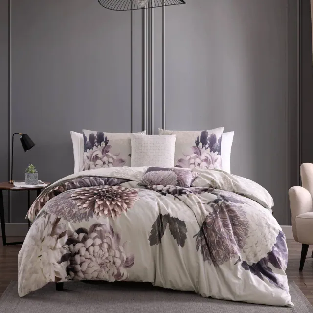 Bebejan Dahlia 100% Cotton 5-Piece Reversible Comforter Set -King