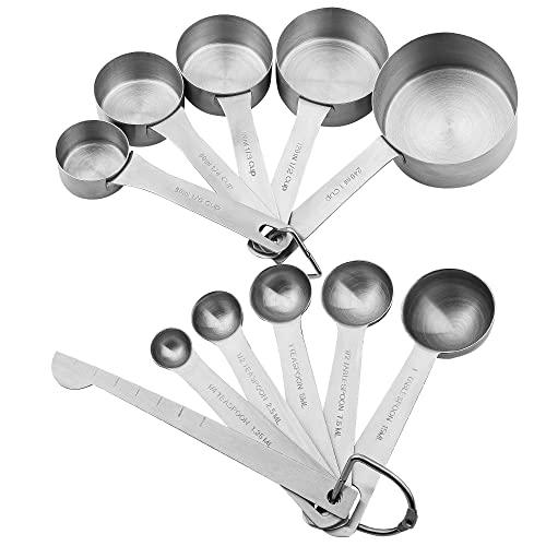 Deiss Pro 7-Piece Stainless Steel Measuring Spoon Set With Leveler