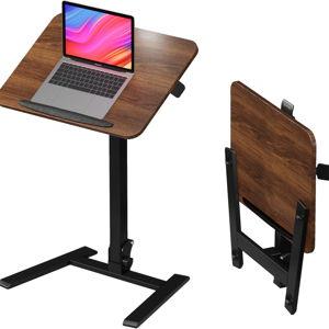 25 Inch Mobile Folding Desk - Brown