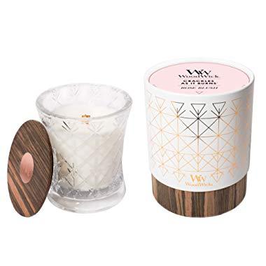 WoodWick Aura Rose Blush Scented Wood Wick 9.7 oz. Glass Jar Candle