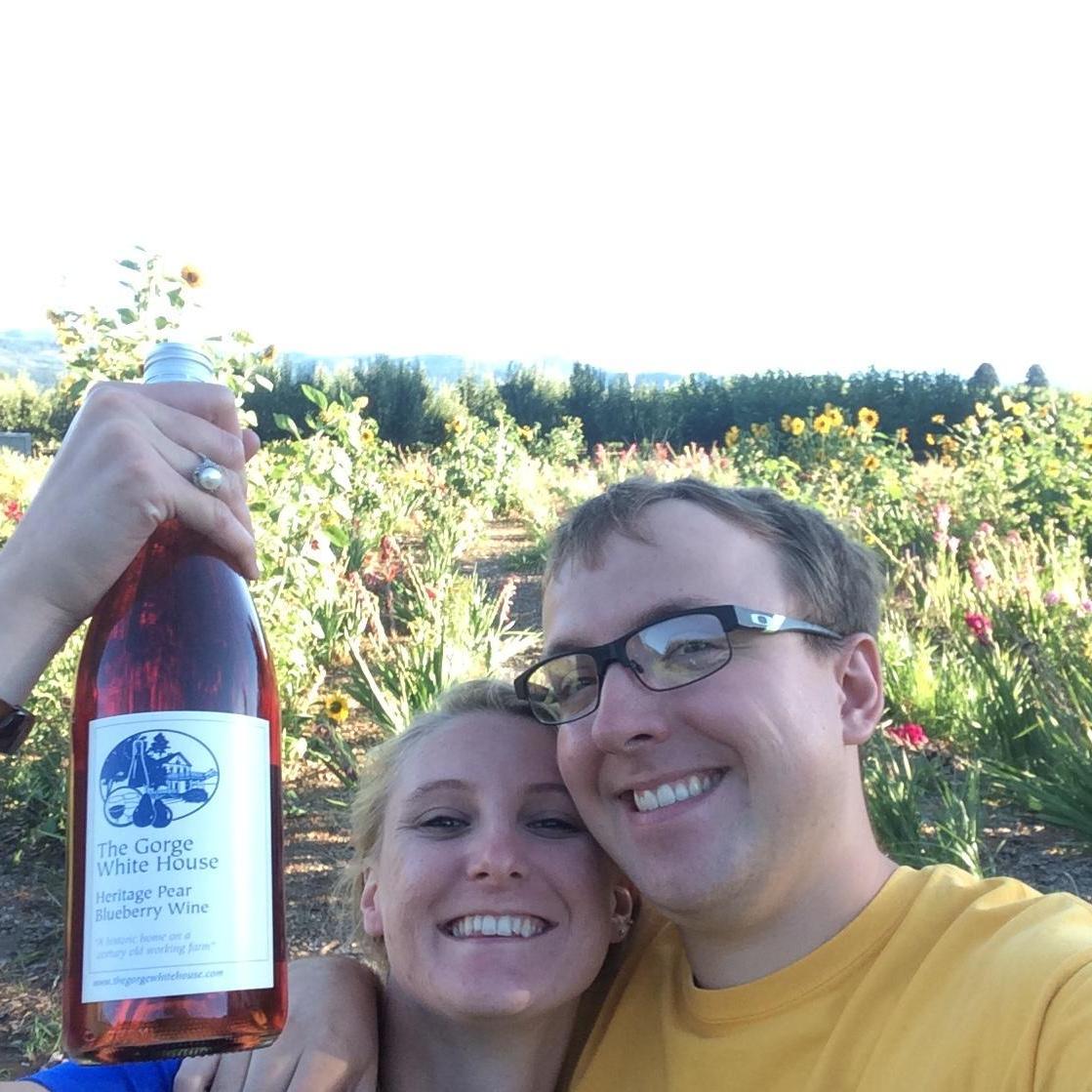 Picture when we first bought the wine in the Columbia River Valley Gorge