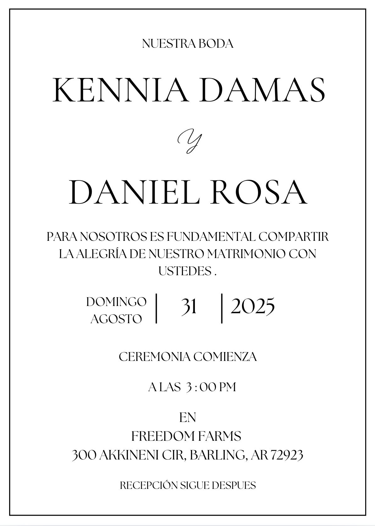The Wedding Website of Kennia Damas and Daniel Rosa