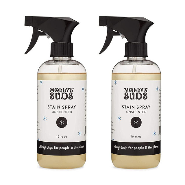 Molly's Suds Natural Laundry Stain Remover Spray | Stain Fighting Power | Earth Derived Ingredients | 16 oz, 2 Pack