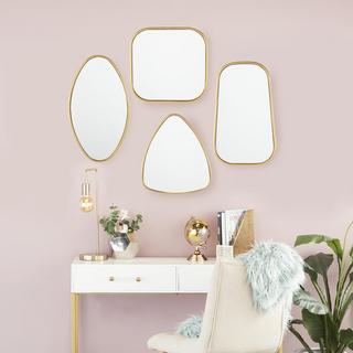 4-Piece Golden Glam Wall Mirror Set