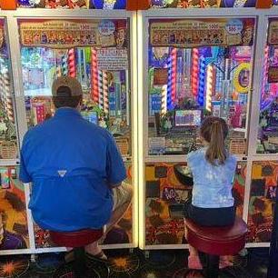 Two Old Biddies playing games at our family favorite, Fannie Farkles.