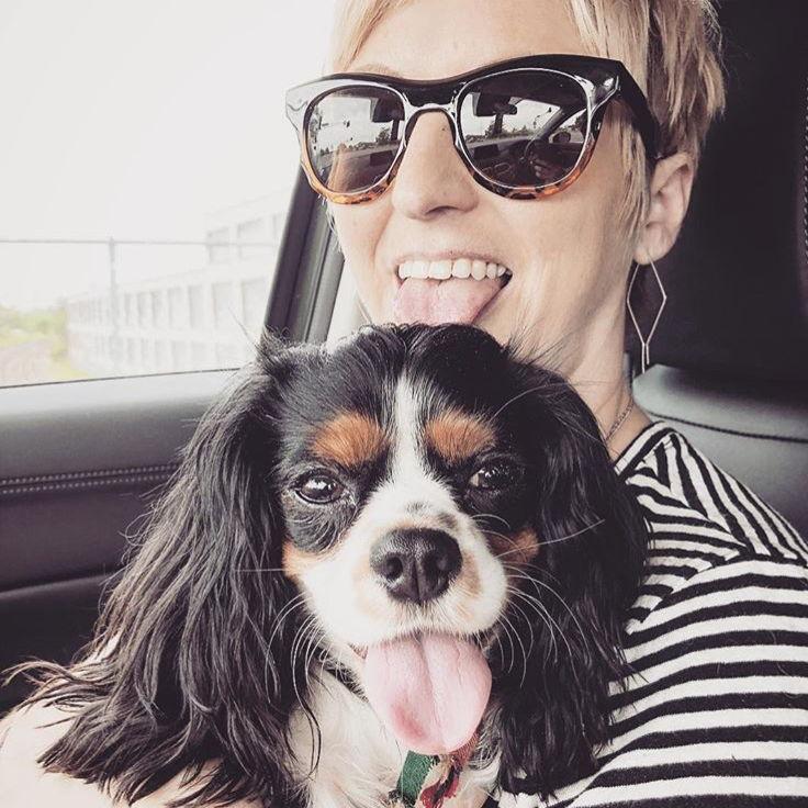 Mike goes everywhere. Even to work.