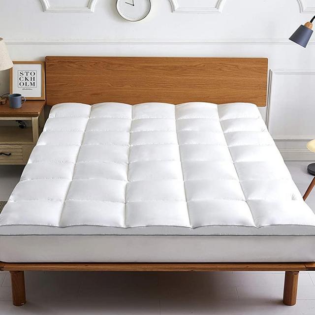 COMFORT BOOST Extra Thick Mattress Topper. All Season Cooling Bed Topper. 400TC, Down Alternative Fill, 21” Deep Pocket (King)