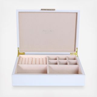 Large Lacquered Gold Hinge Jewelry Box