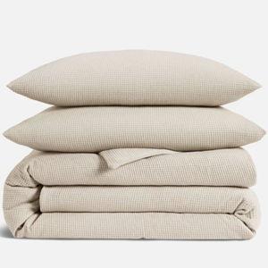 Micro Waffle Duvet Set in Queen