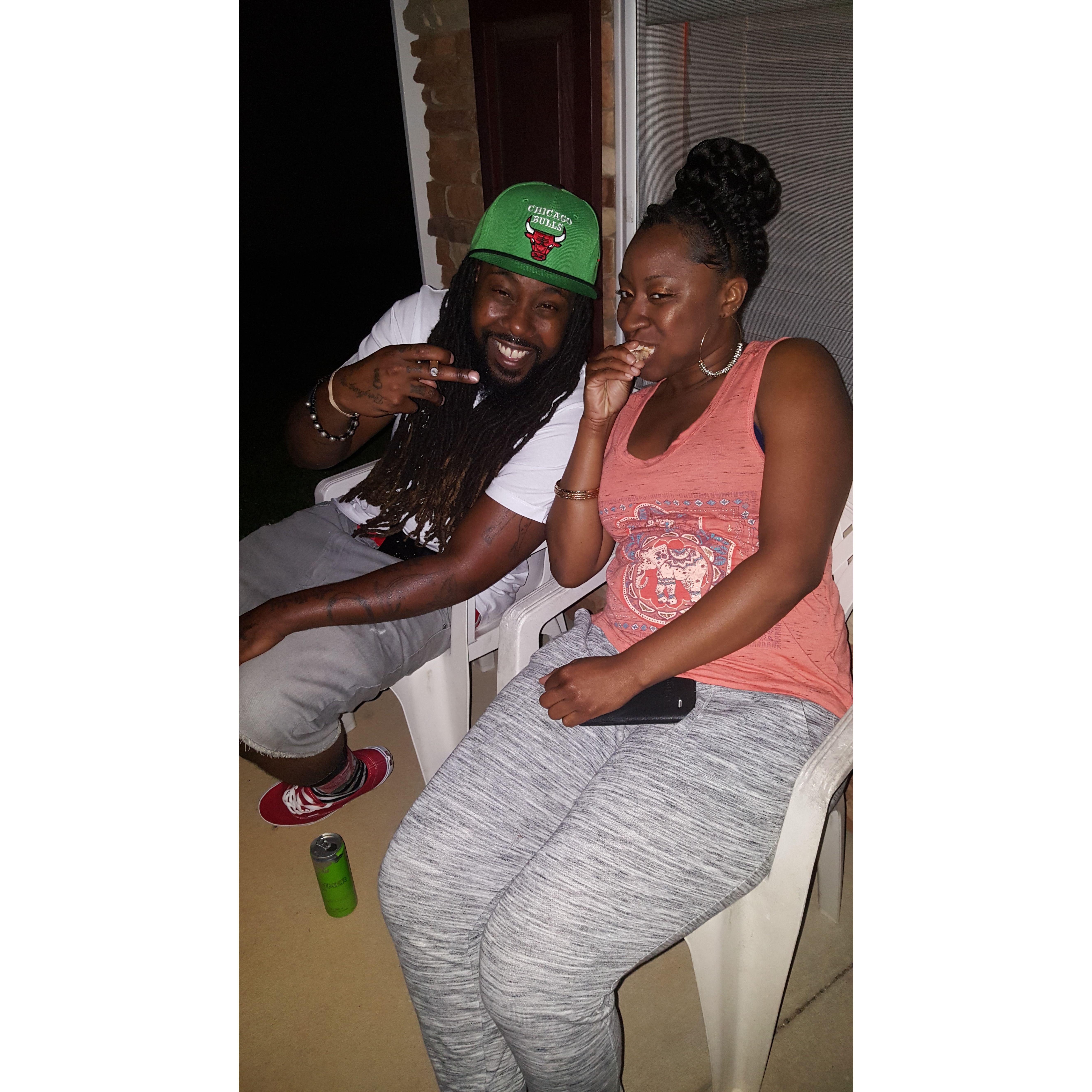 2nd "Date" (2 month's later) He was nonchalant, I was unenthused... Yes I'm eating a burger. May 16'