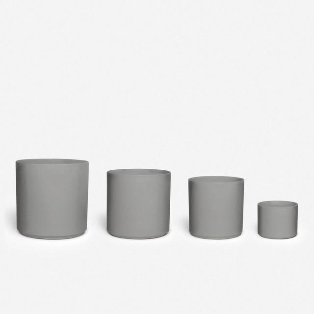 LBE Design Ceramic Planter, Gray, Small