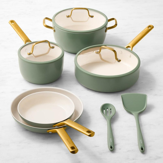 GreenPan™ Reserve Pro Ceramic Nonstick 10-Piece Cookware Set, Moss