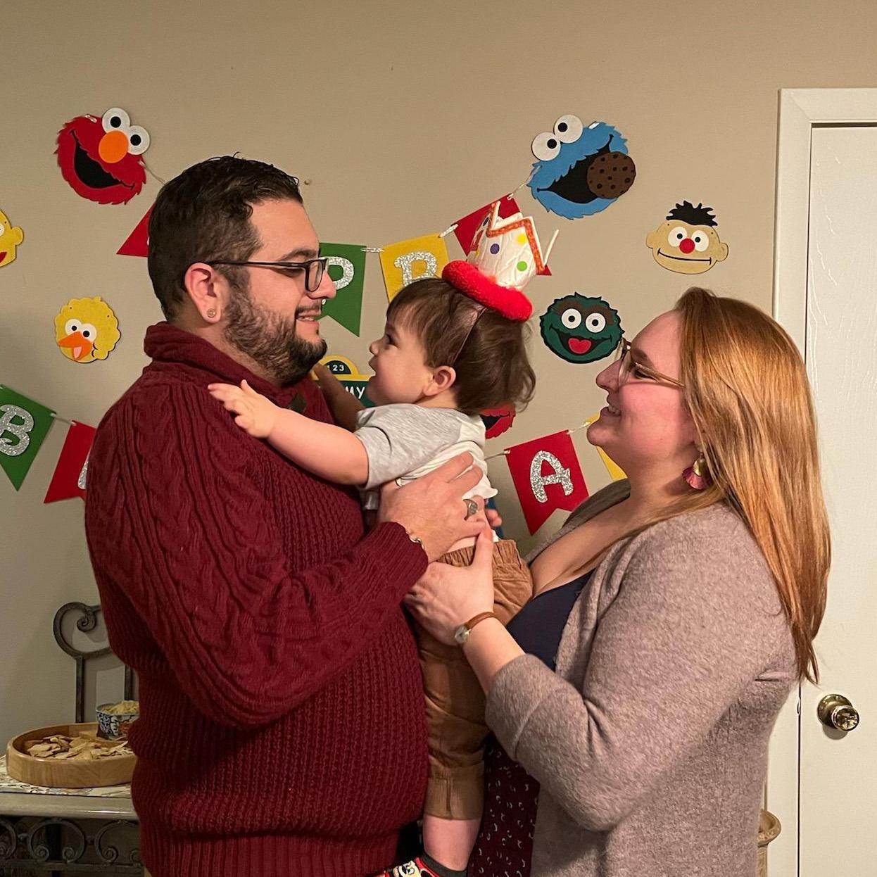 Santy and Val with their nephew Alejandro 2021