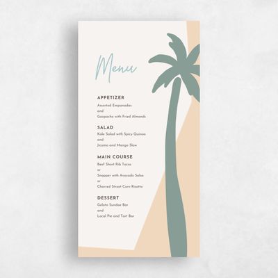 Beige Wedding Menu - Bahia