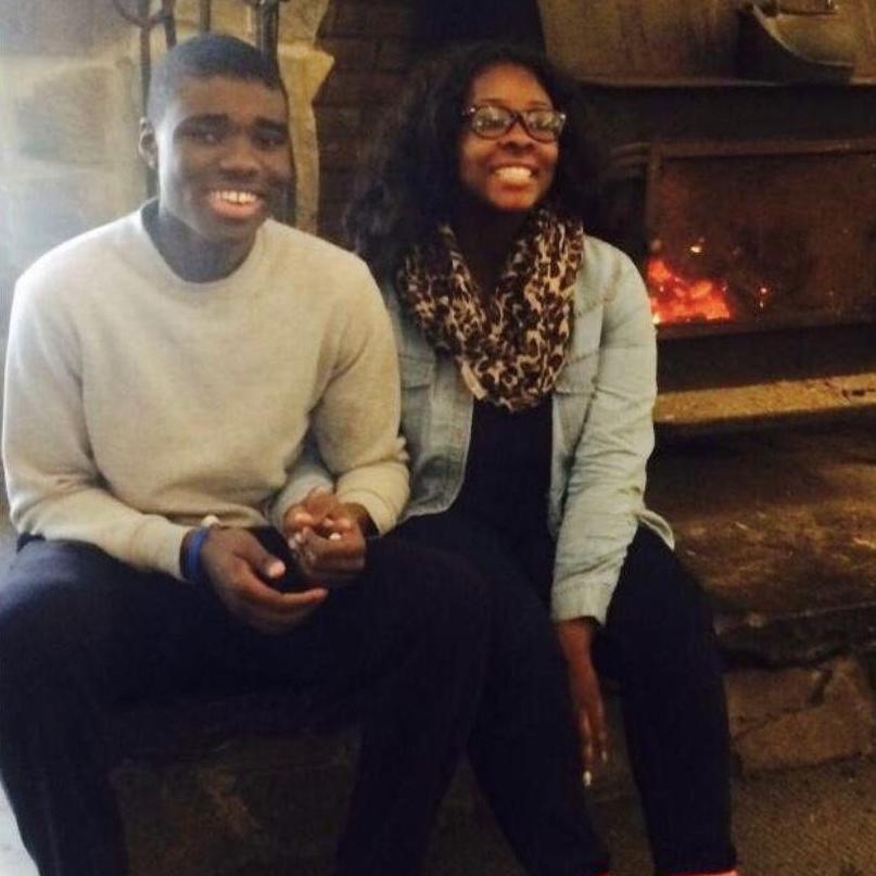 Our first picture together at a church retreat