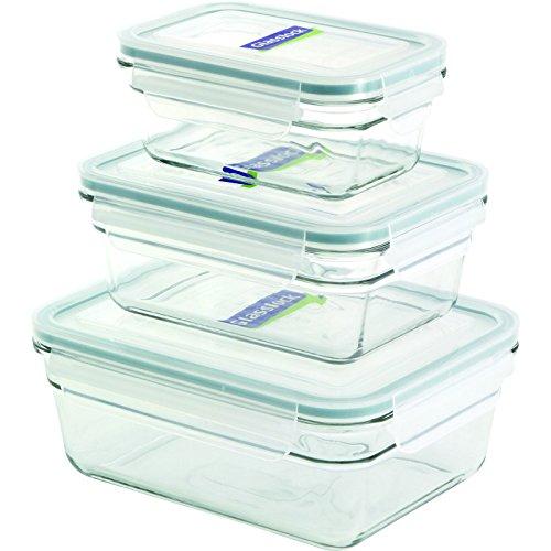 Glasslock Duo 5 Pc Clear Glass Divided Food Storage Containers