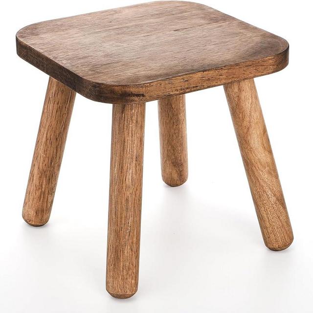 Youeon 9 Inch Wooden Step Stool, Non-Slip One Step Stool for Adults Kids, Holds up to 300 Lbs, Portable & Sturdy, Small Footstool for Bedroom, Bathroom, Kitchen, Easy to Assemble
