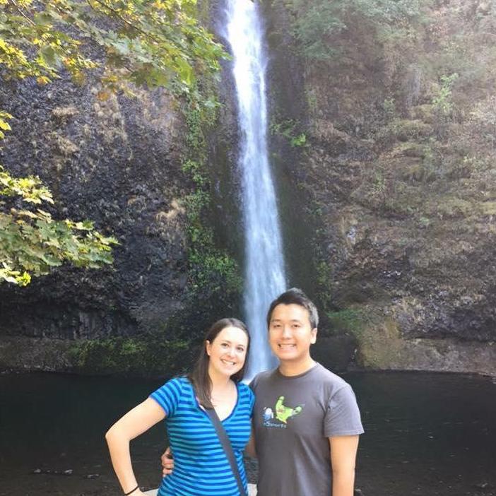 Hiking at Horsetail Falls in the Columbia River Gorge. This is one of Kristin's favorite hikes.