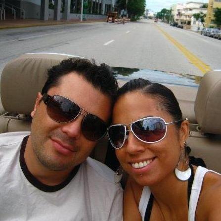 In the back of our friends convertible driving around SOBE. 2010