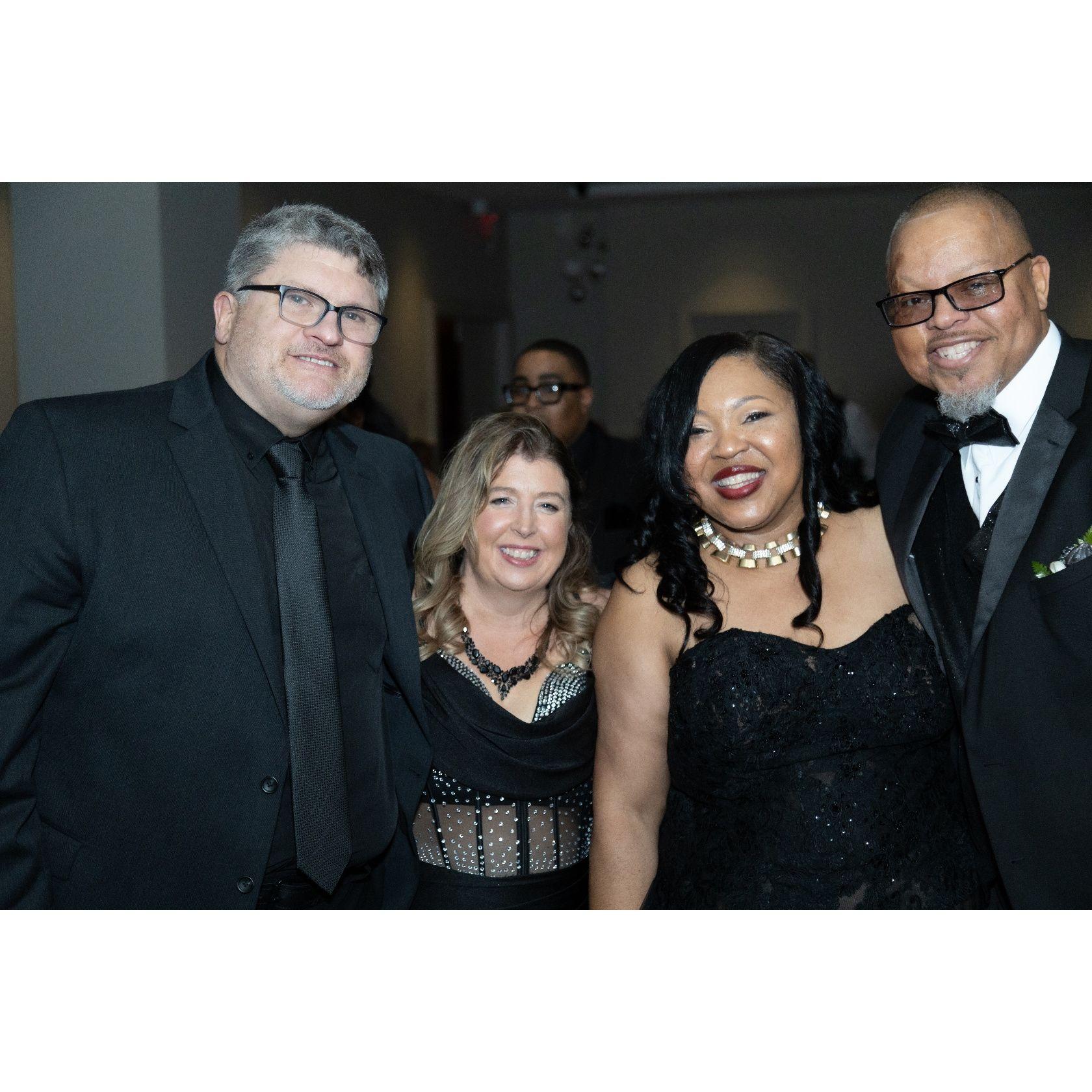 WIth the Groom's good friends, Gio & Jaci