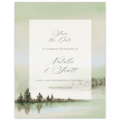Laurel Green Wedding Digital Save the Date - Colt Portrait