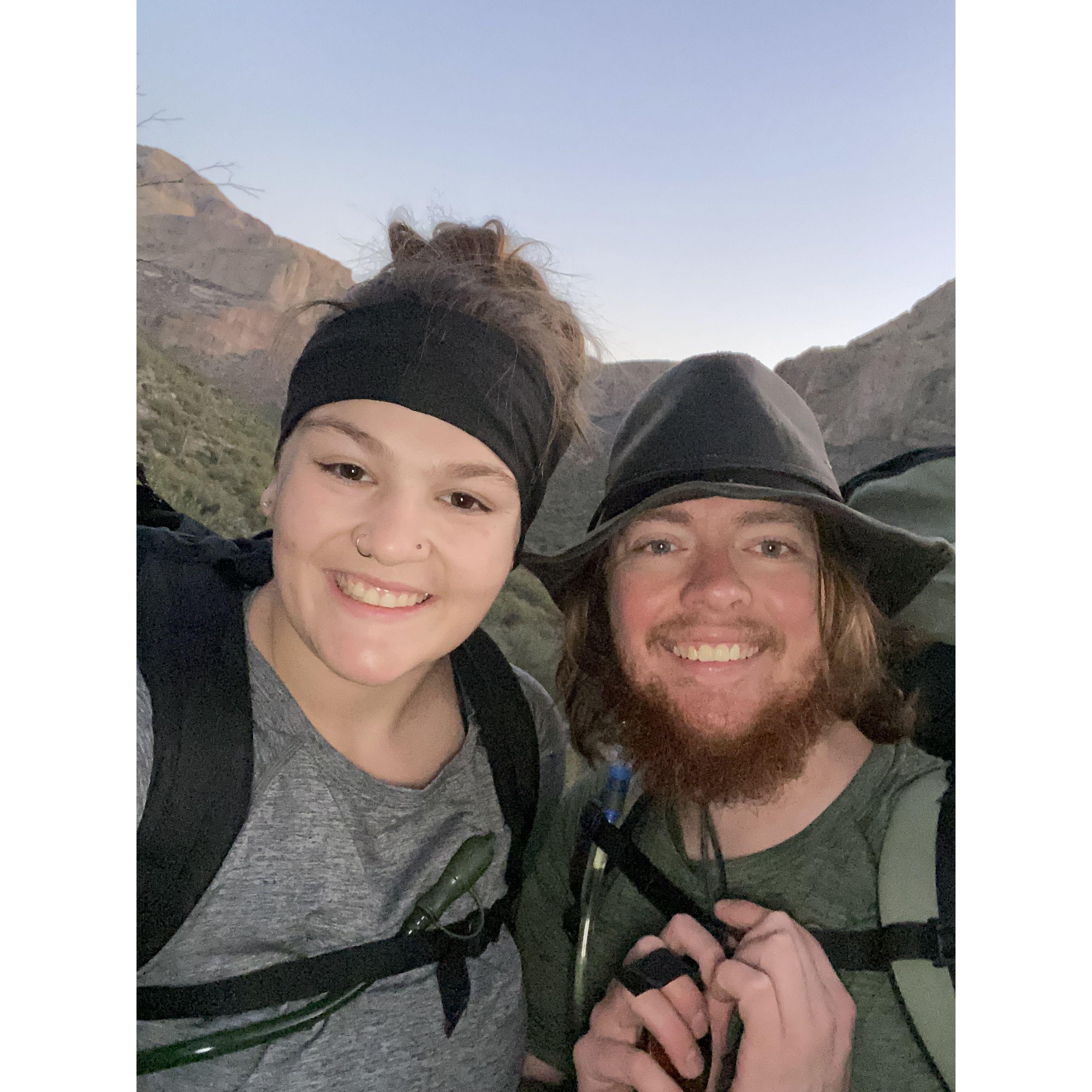 Our first back packing trip together in the Superstitions.