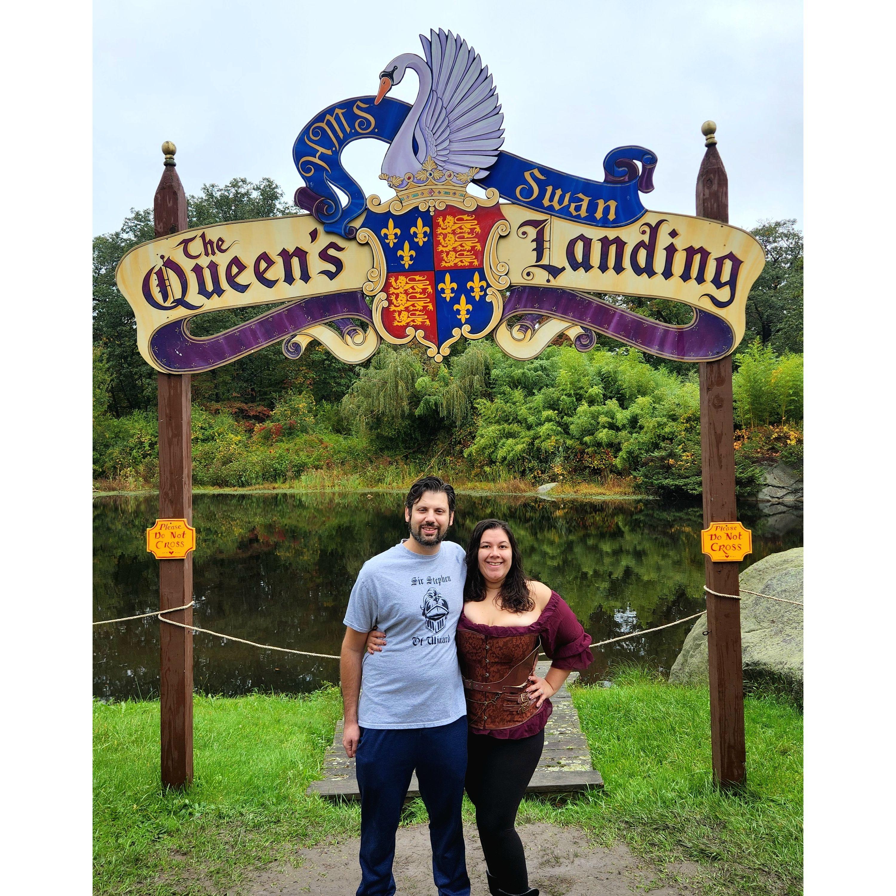 A king and his queen go back in time to the medieval age.