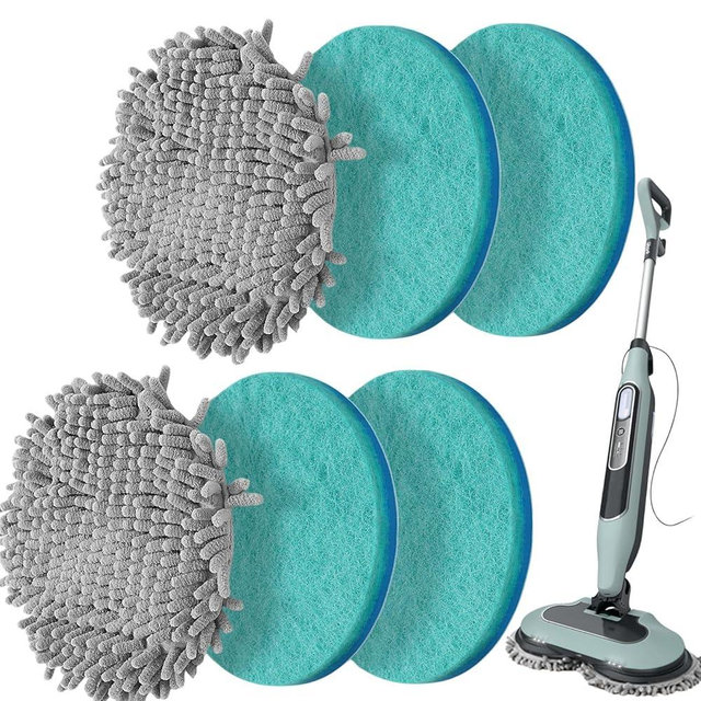 Frescares 6 Packs Steam&Scrub Mop Pads Replacement Power Pads Compatible with Shark,S8201 S8001 S7001 S7201 S7000AMZ S7000 S7005 S7020 S7001C Dirt Grip Scrub Adsorb Washable Pad