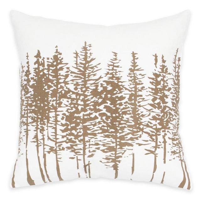 Rizzy Home Forest Square Throw Pillow in Brown