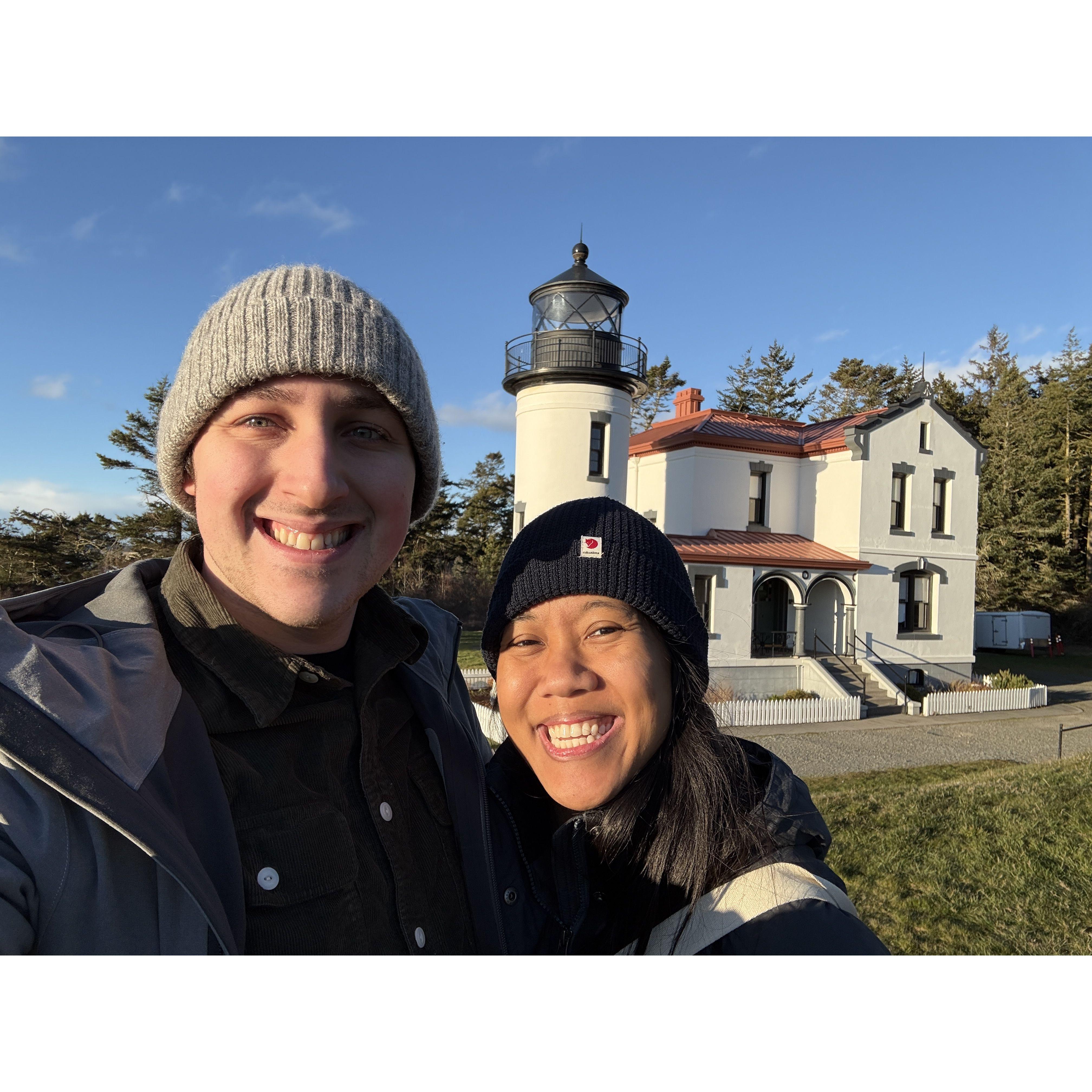 *Our first trip together to Whidbey Island, WA was beautiful! We went to Fort Casey and found this quaint lighthouse.* 02-01-25