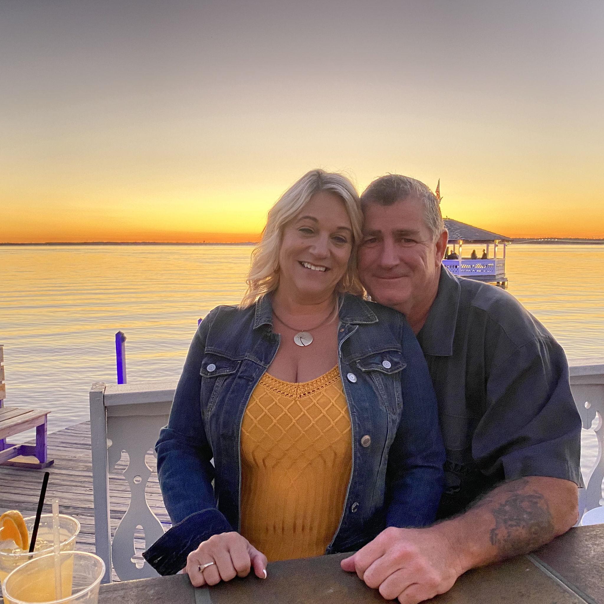 Our first sunset together in Ocean City.