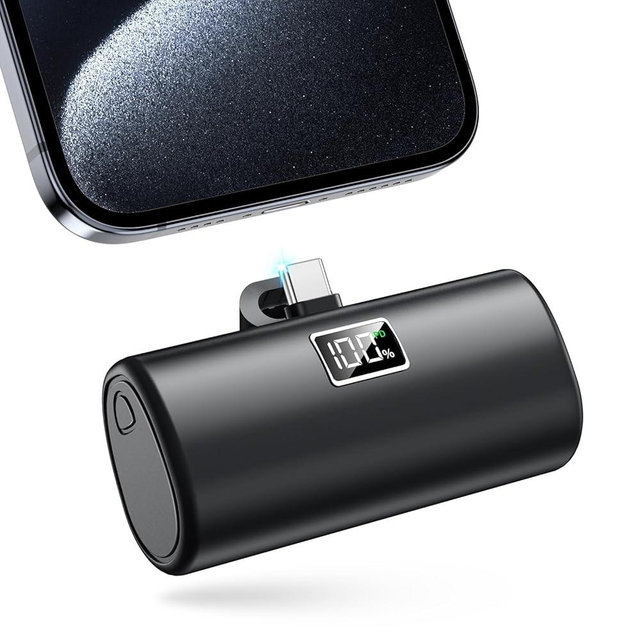 Portable Charger, 6000mAh for iPhone 15 16 Power Bank, USB-C Portable Phone Charger with Fast Charging (20W), Mini Battery Pack for iPhone 15 Pro/15 Plus/15 Promax/Samsung/Huawei Andriod - Black