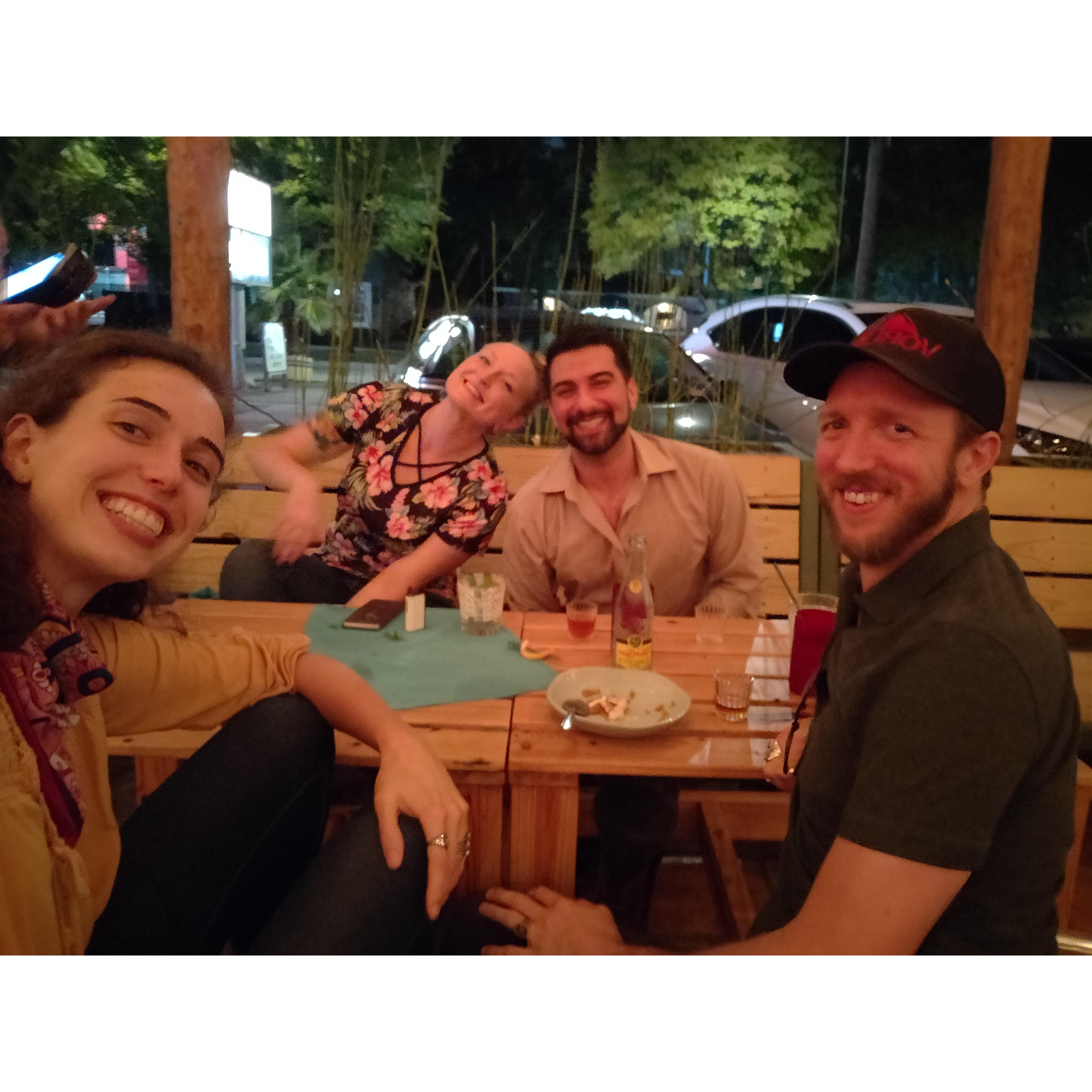 With some Houston pals, Logan and Haley!