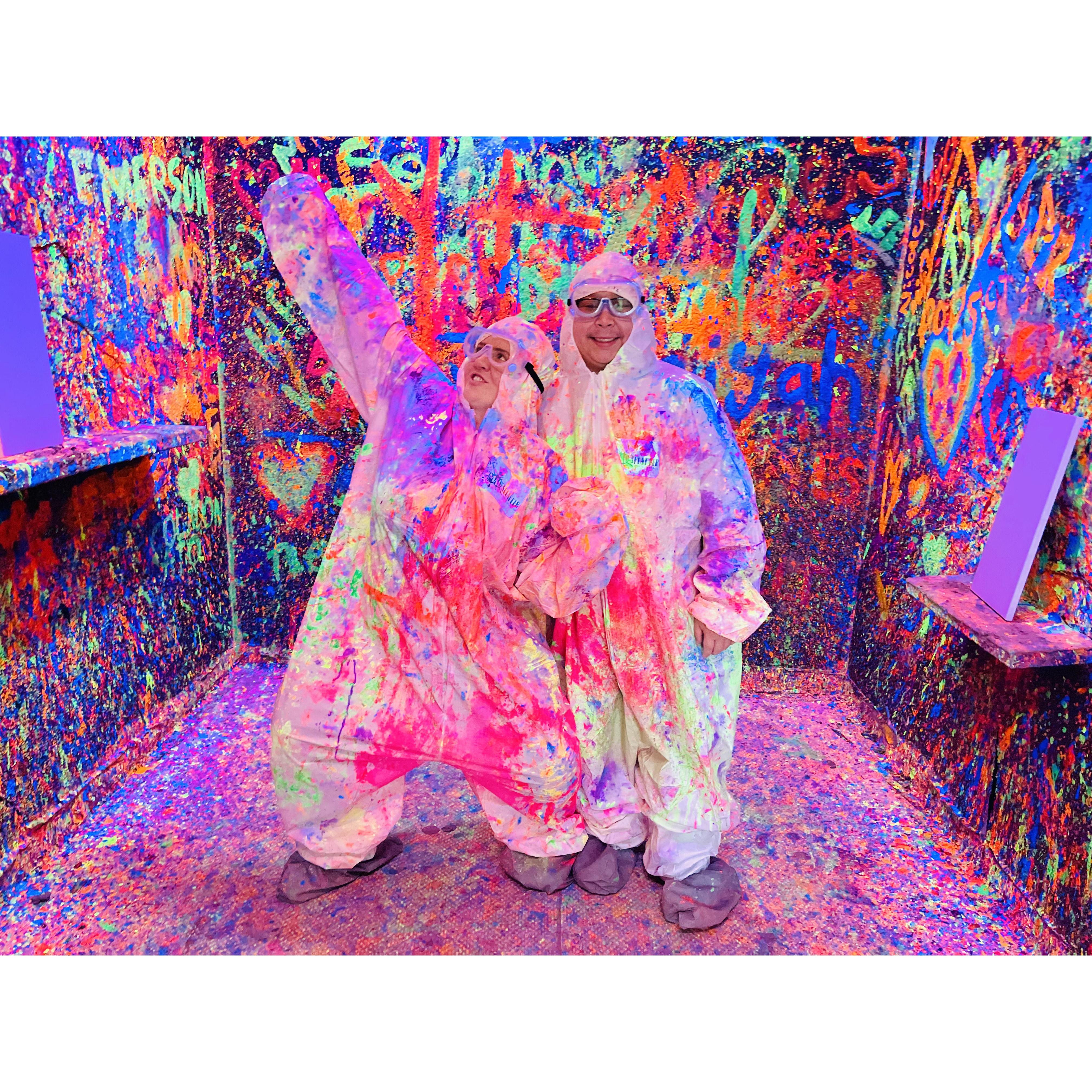 Victoria surprised Chris with a spontaneous surprise date at Mad Splatter