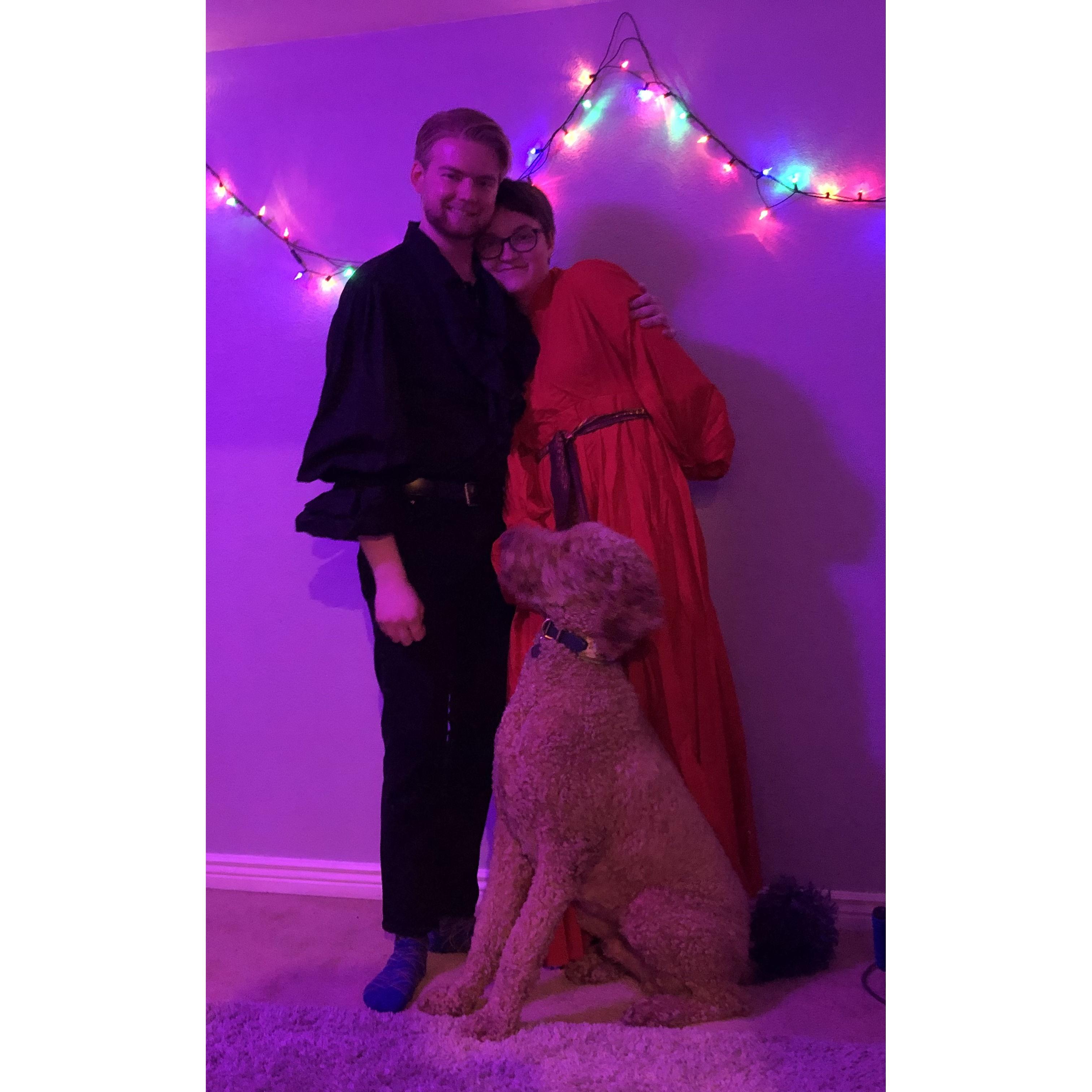 The two of us as Wesley and Princess Buttercup from The Princess Bride (Copper was an R.O.U.S.)
